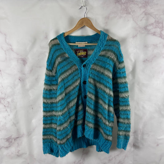 Marni Fuzzy Wuzzy Mohair Striped Cardigan