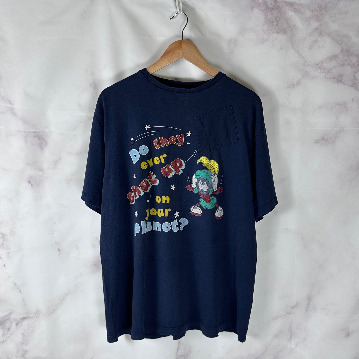 Vintage Looney Tunes Marvin Martian Graphic Print Tee