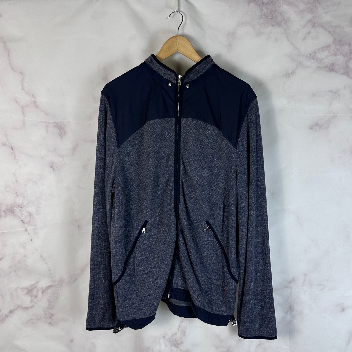 Louis Vuitton Navy Panel Hooded Jacket