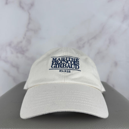 Marithe Francois Girbaud White Embroidered Dad Hat