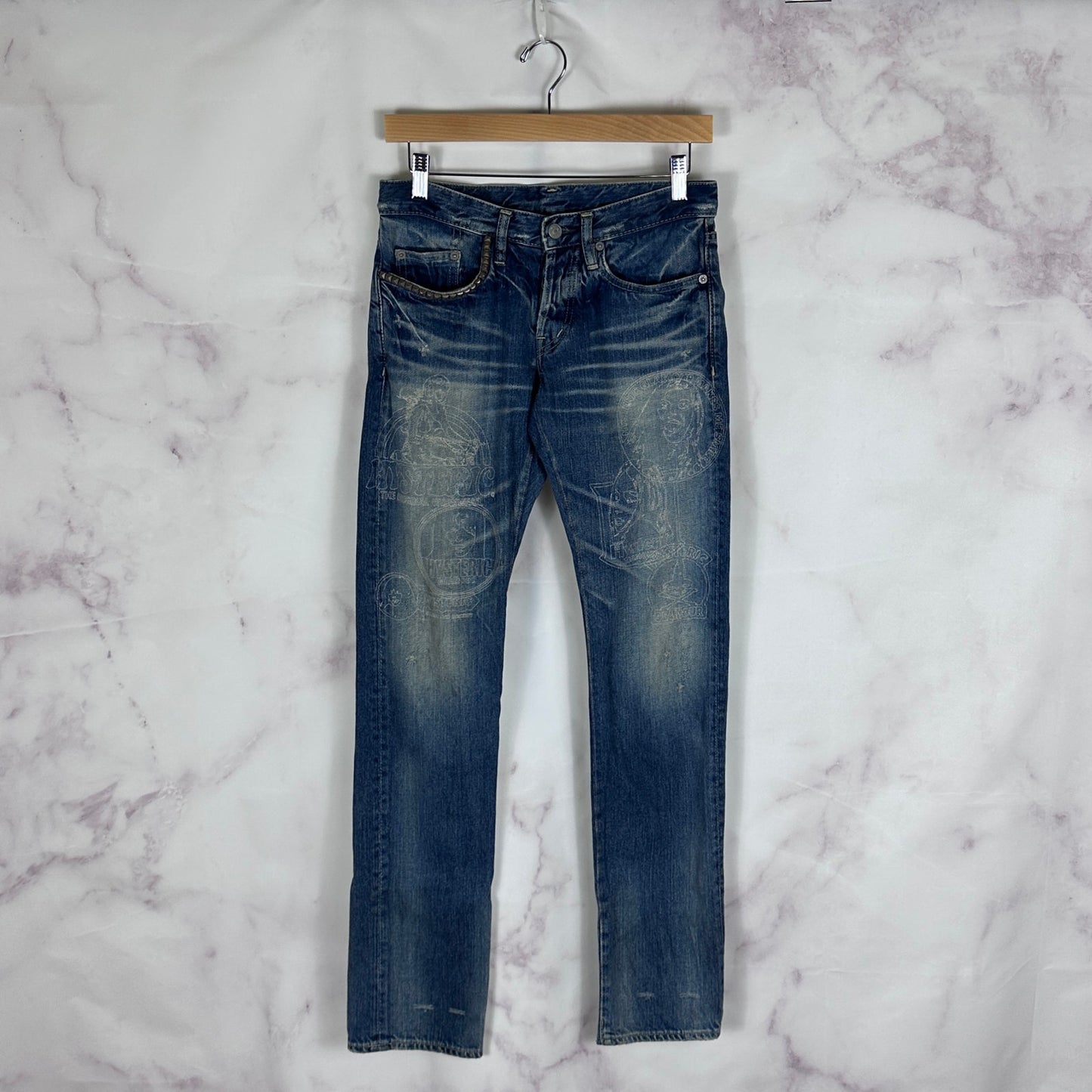 Hysteric Glamour Studded Embroidery Denim Jeans