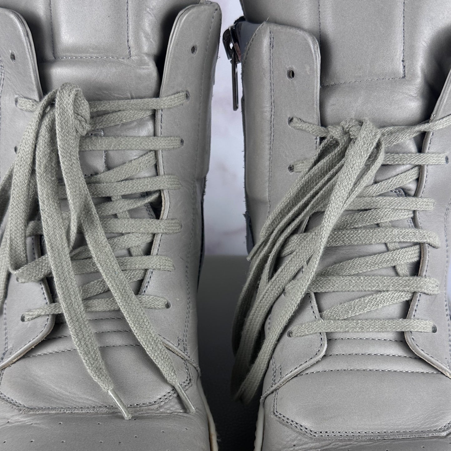 Rick Owens F/W22 Pearl Grey Reflective Geobasket