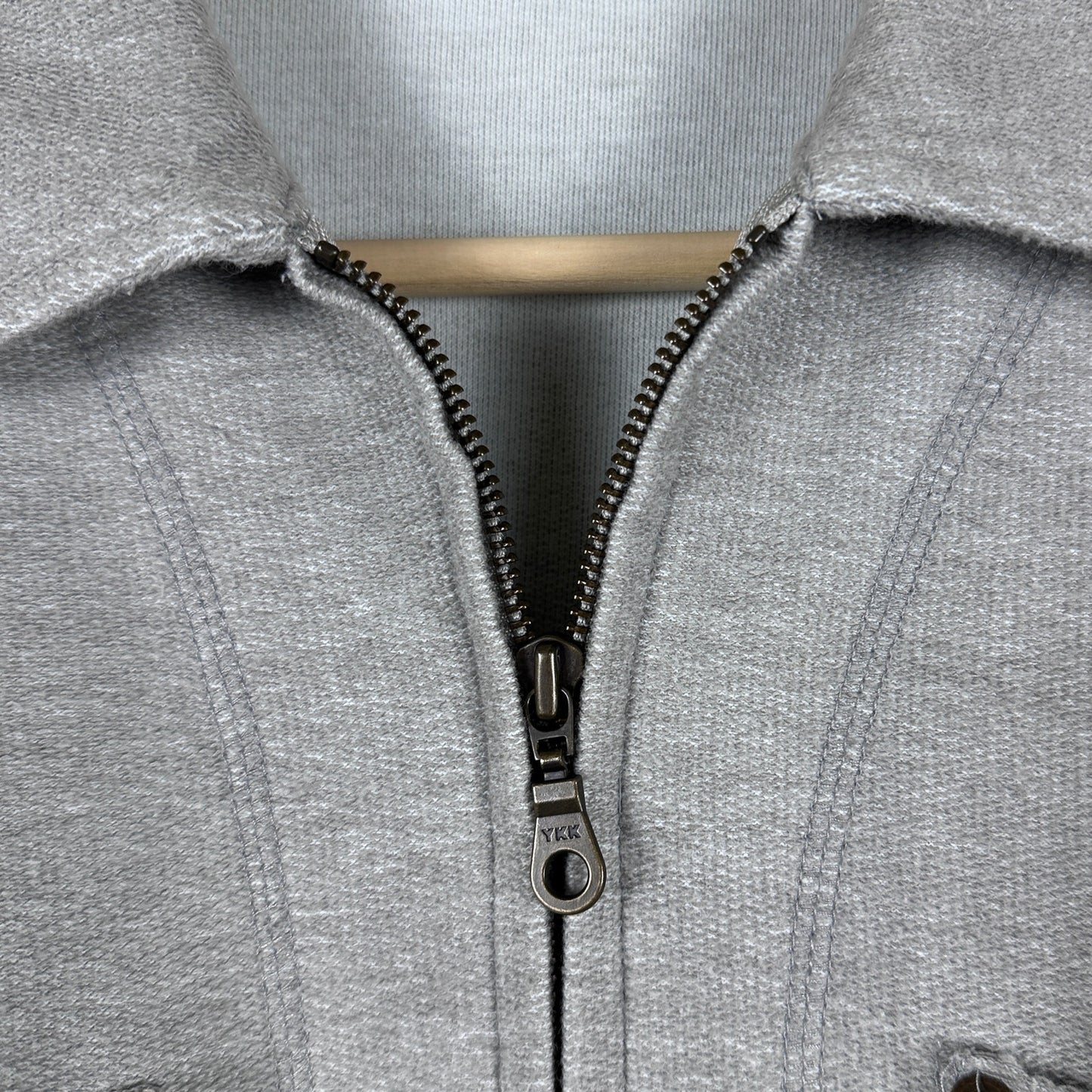 Vintage 80s Canadian Grey Zip-Up Work Shirt