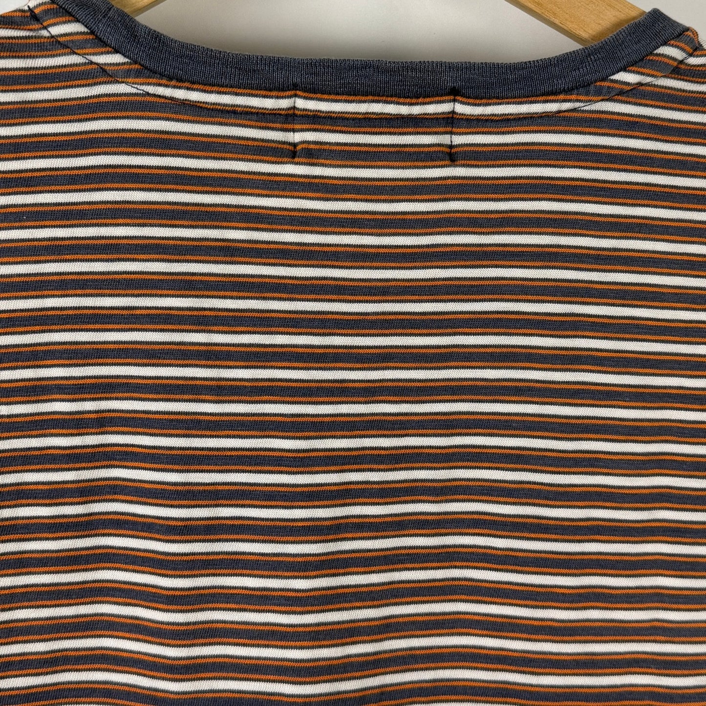 RRL Orange/Blue Striped Pocket Tee