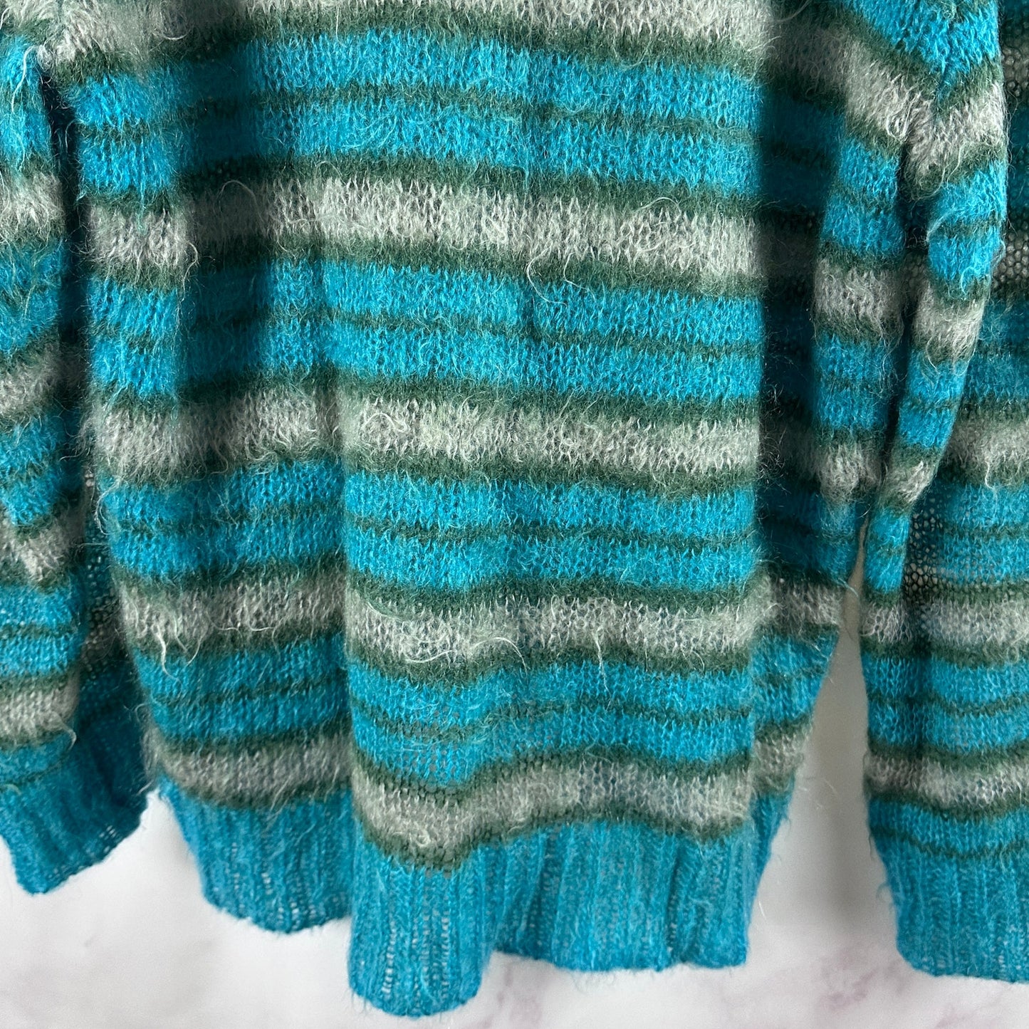 Marni Fuzzy Wuzzy Mohair Striped Cardigan