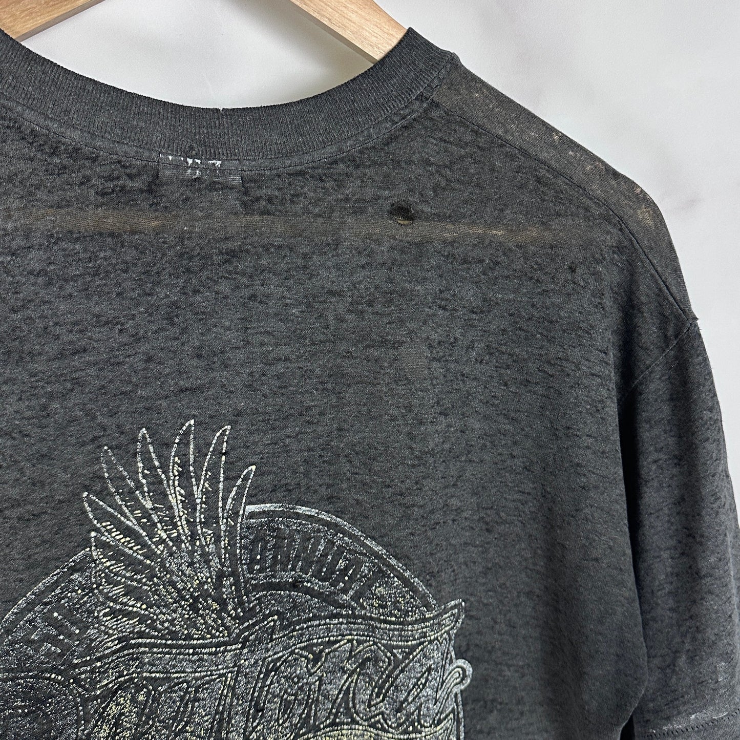 Vintage 1991 Daytona Bike Week Thrashed Black Tee