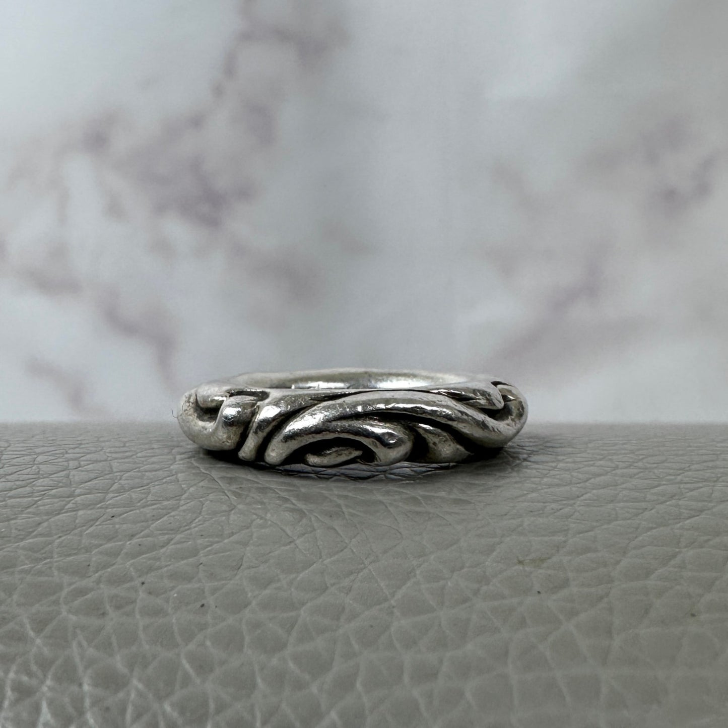 Chrome Hearts Silver Scroll Ring