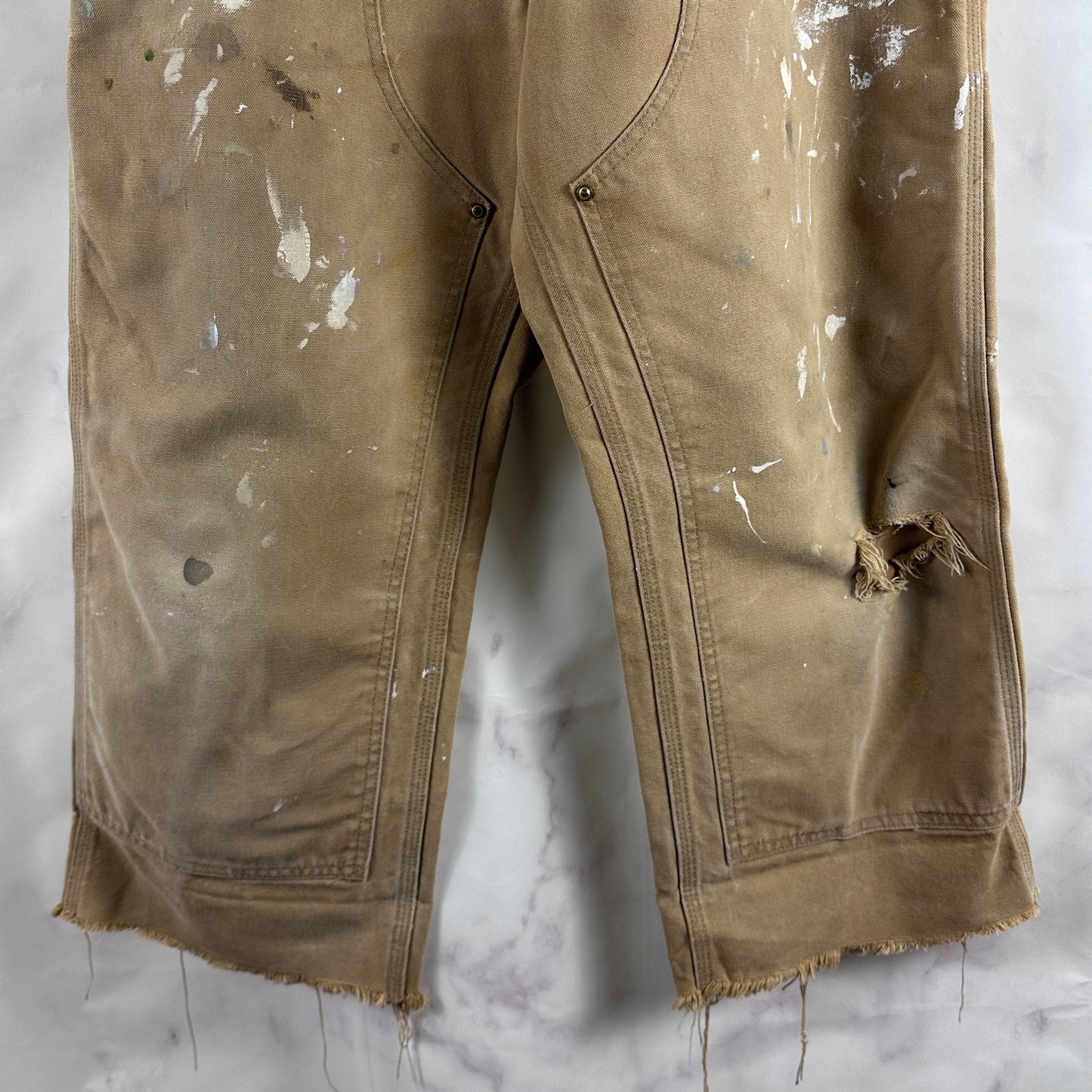 Vintage Carhartt Double Knee Tan Cropped Carpenter Pants
