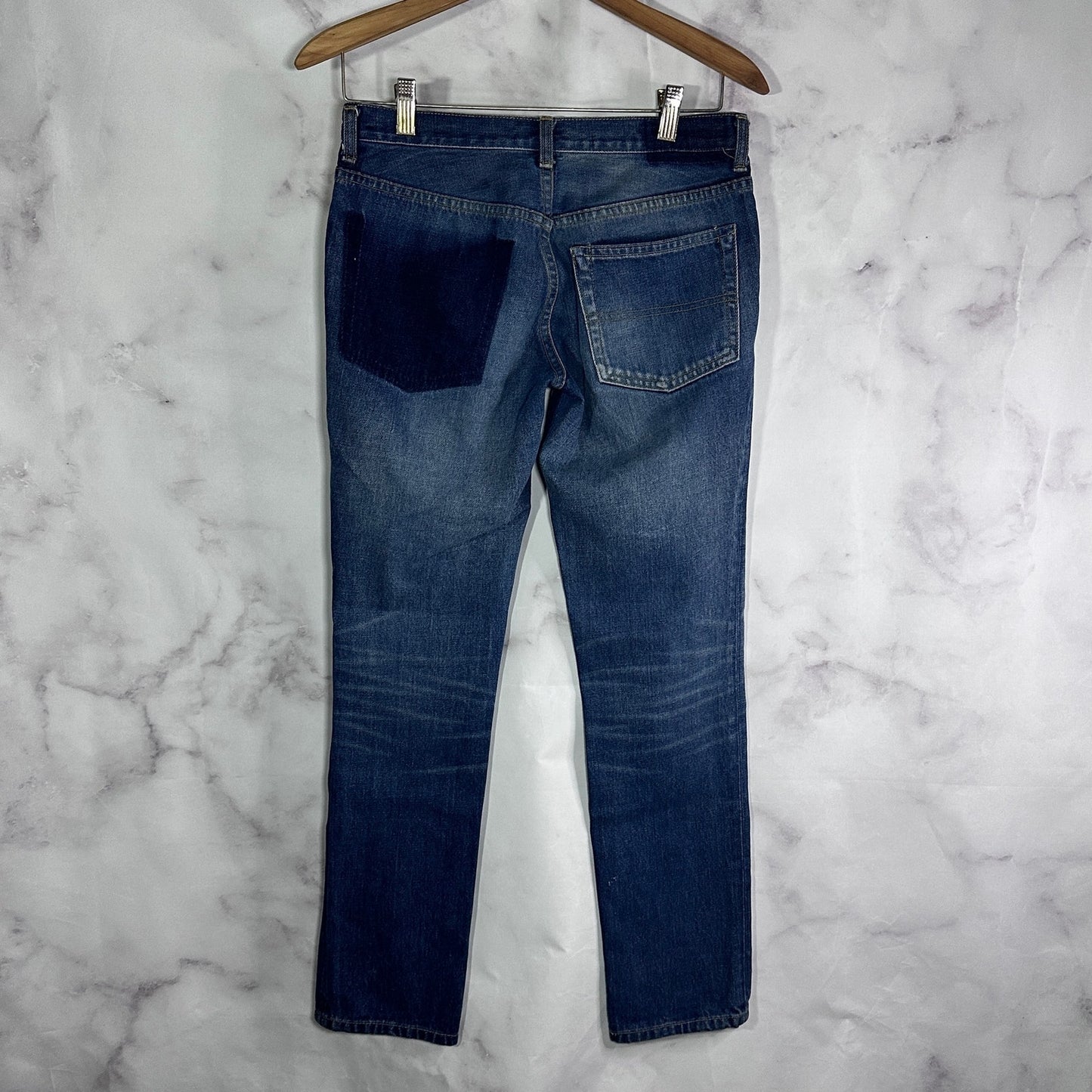 Undercover A/W01 Distressed Blue Bolt Denim