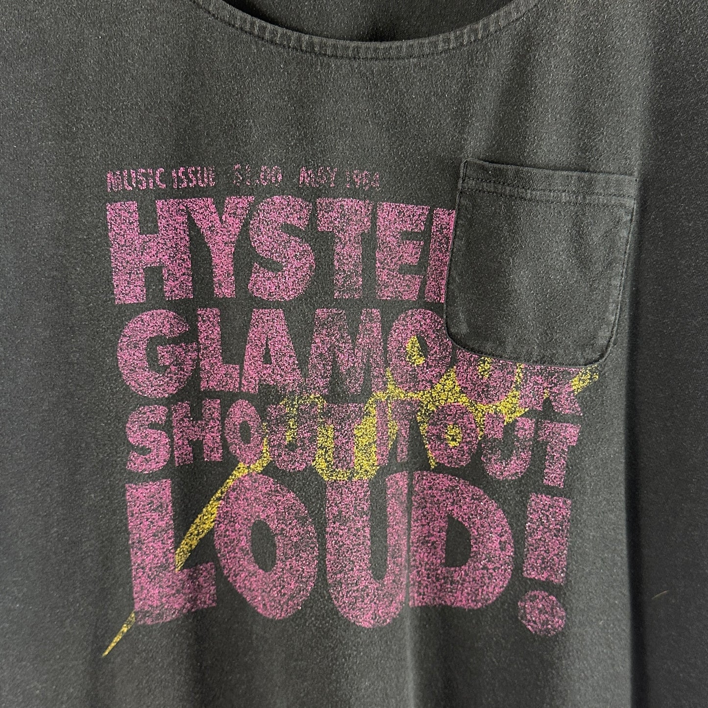 Hysteric Glamour Shout Out Loud Black Pocket Tee