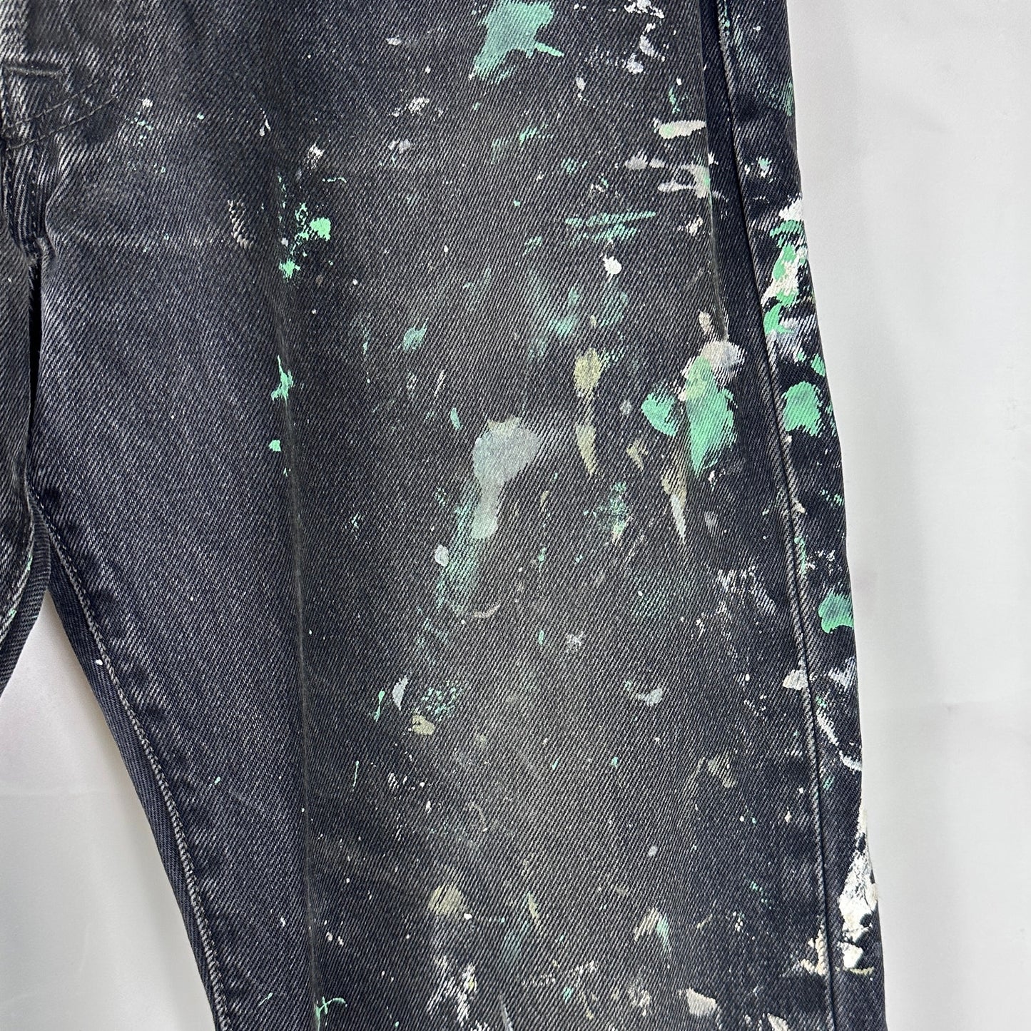 Vintage Levi’s 501 Black Painted Denim Jeans