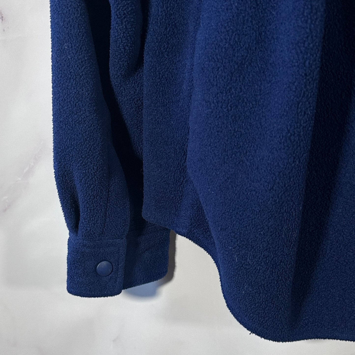 Eddie Bauer EBTEK Blue Fleece Button-Up Shirt