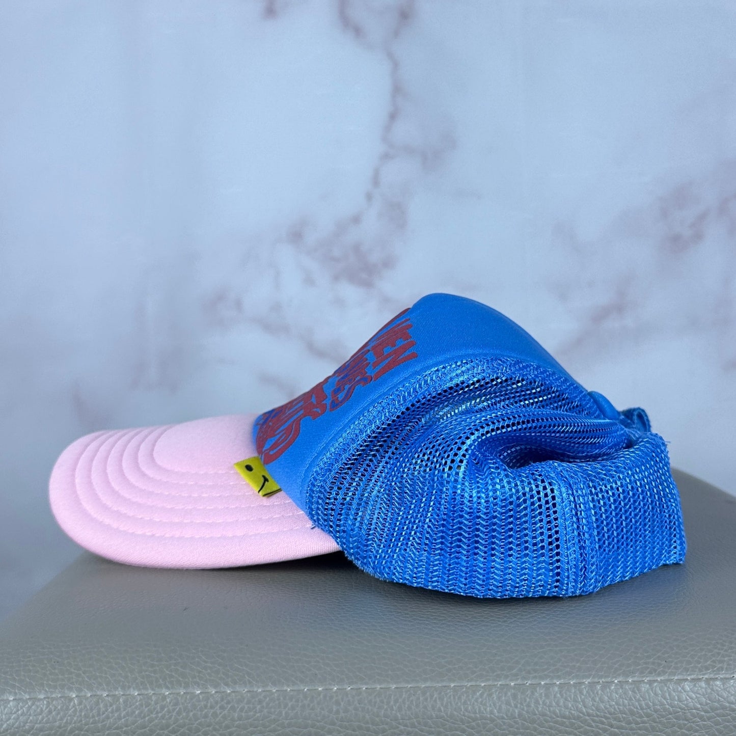 Kapital ‘Denim Men Loves Cats’ Pink/Blue Trucker Hat