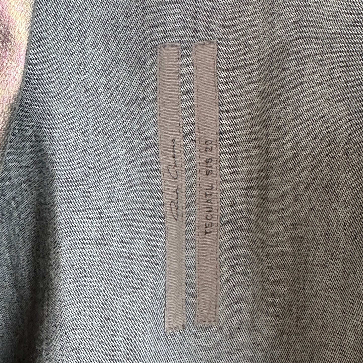 Rick Owens S/S20 Iris Shiny Denim Outershirt