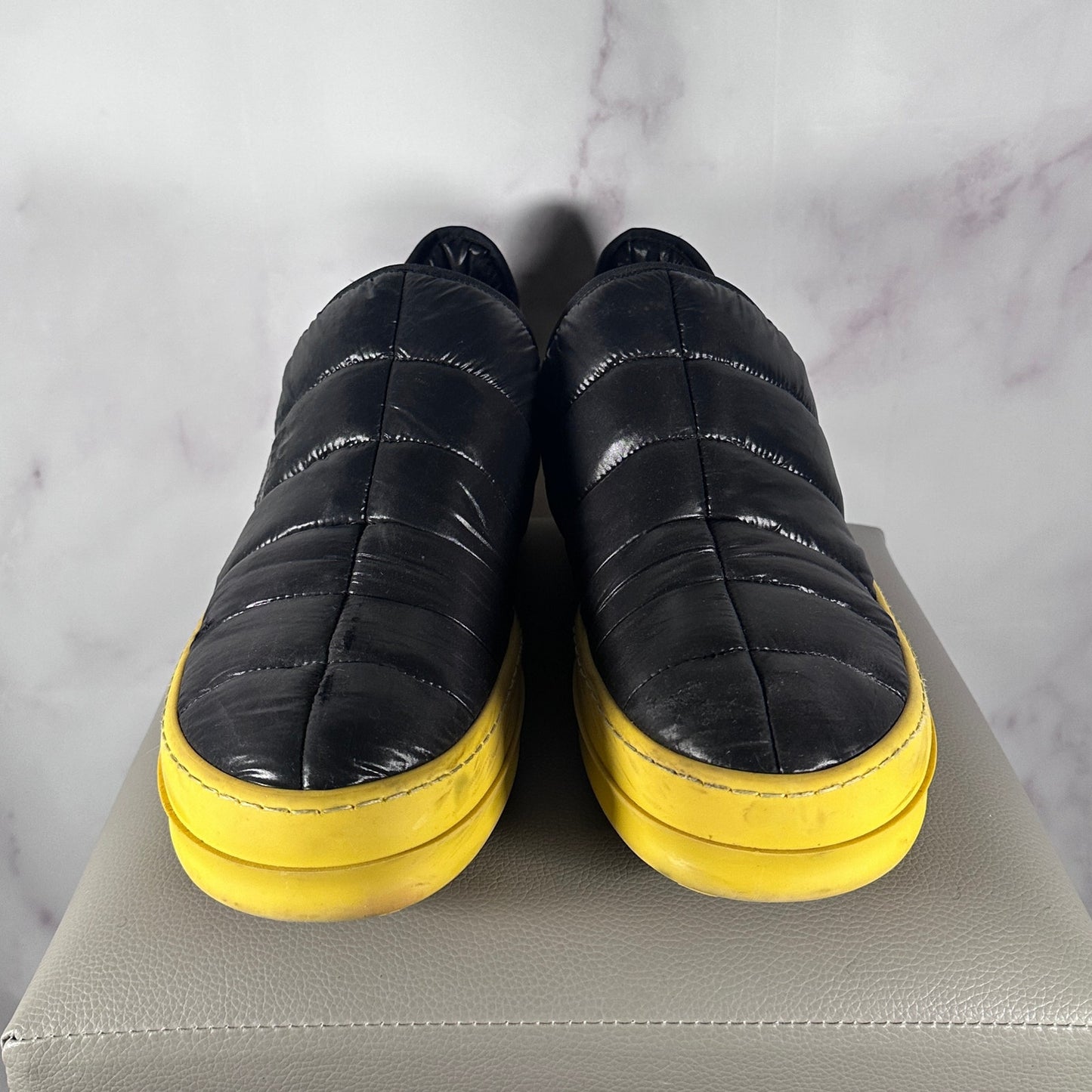 Rick Owens DRKSHDW Black Puffer Slip Ramone