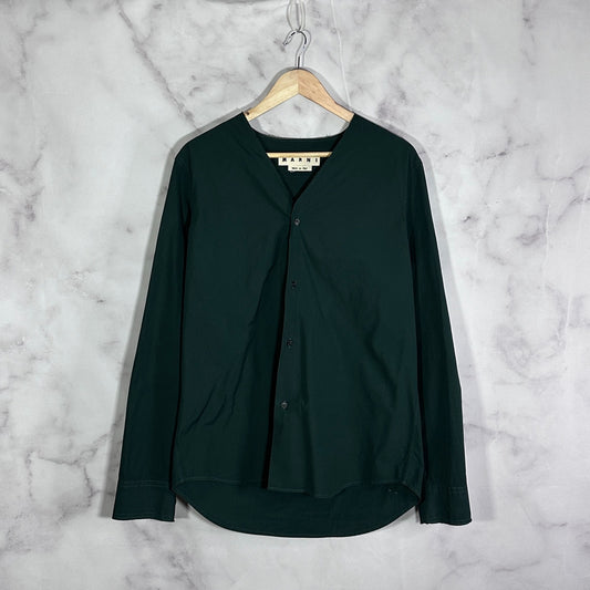 Marni S/S16 Forest Green Button-Up L/S