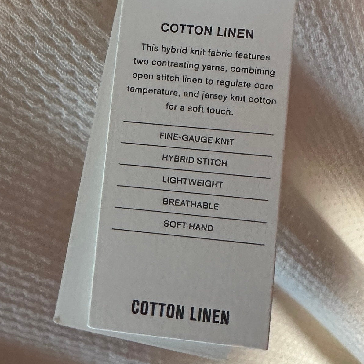 Reigning Champ Ivory Cotton Linen Victor Polo