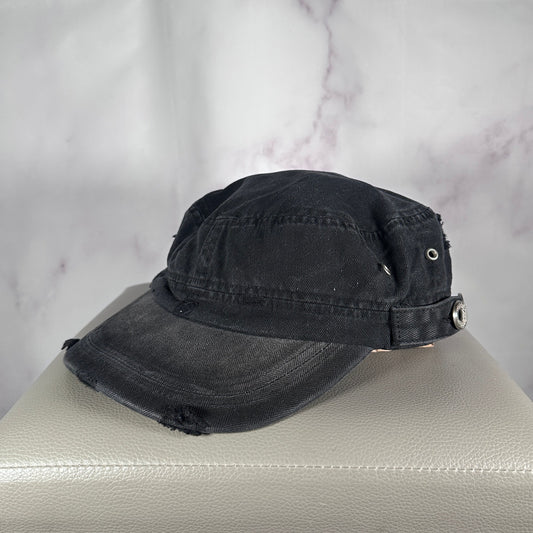 Two Fold HBT Sun-Faded Black Cadet Hat