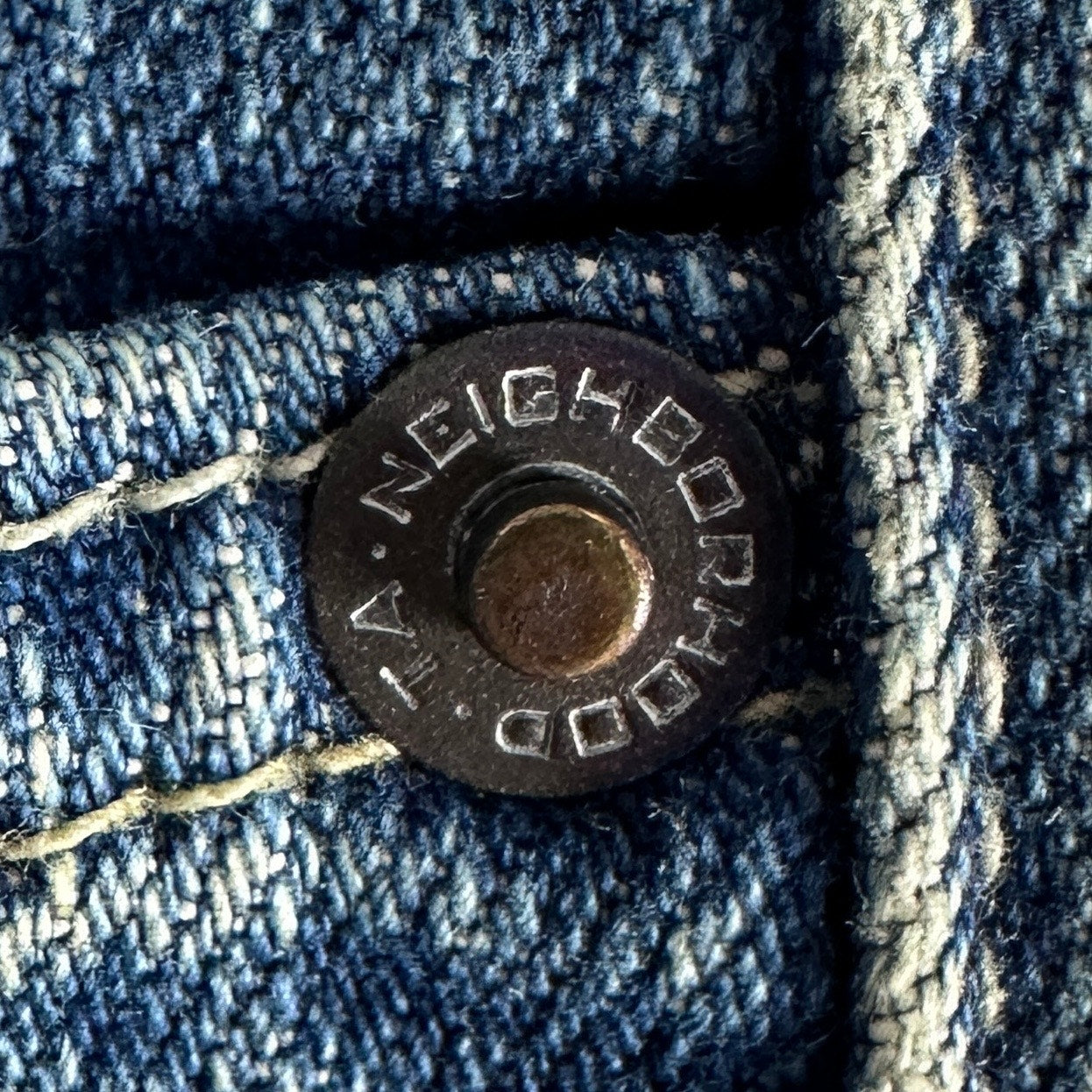 Neighborhood Distressed Slim Blue Japanese Denim