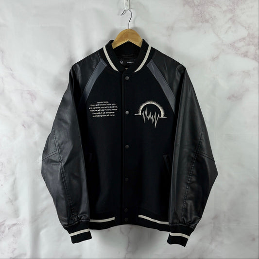 Undercover x GU Kosmik Noise Black Varsity Jacket