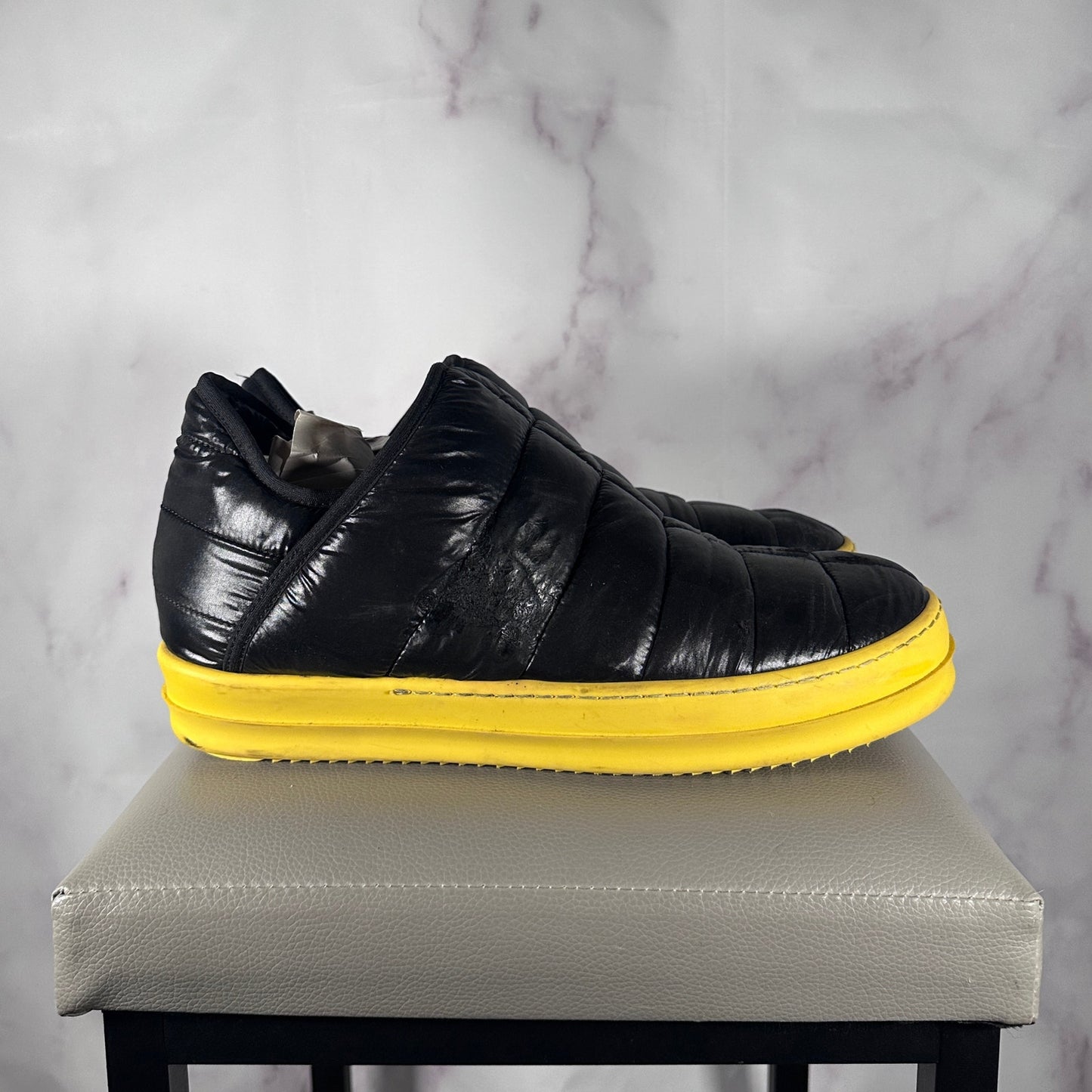 Rick Owens DRKSHDW Black Puffer Slip Ramone