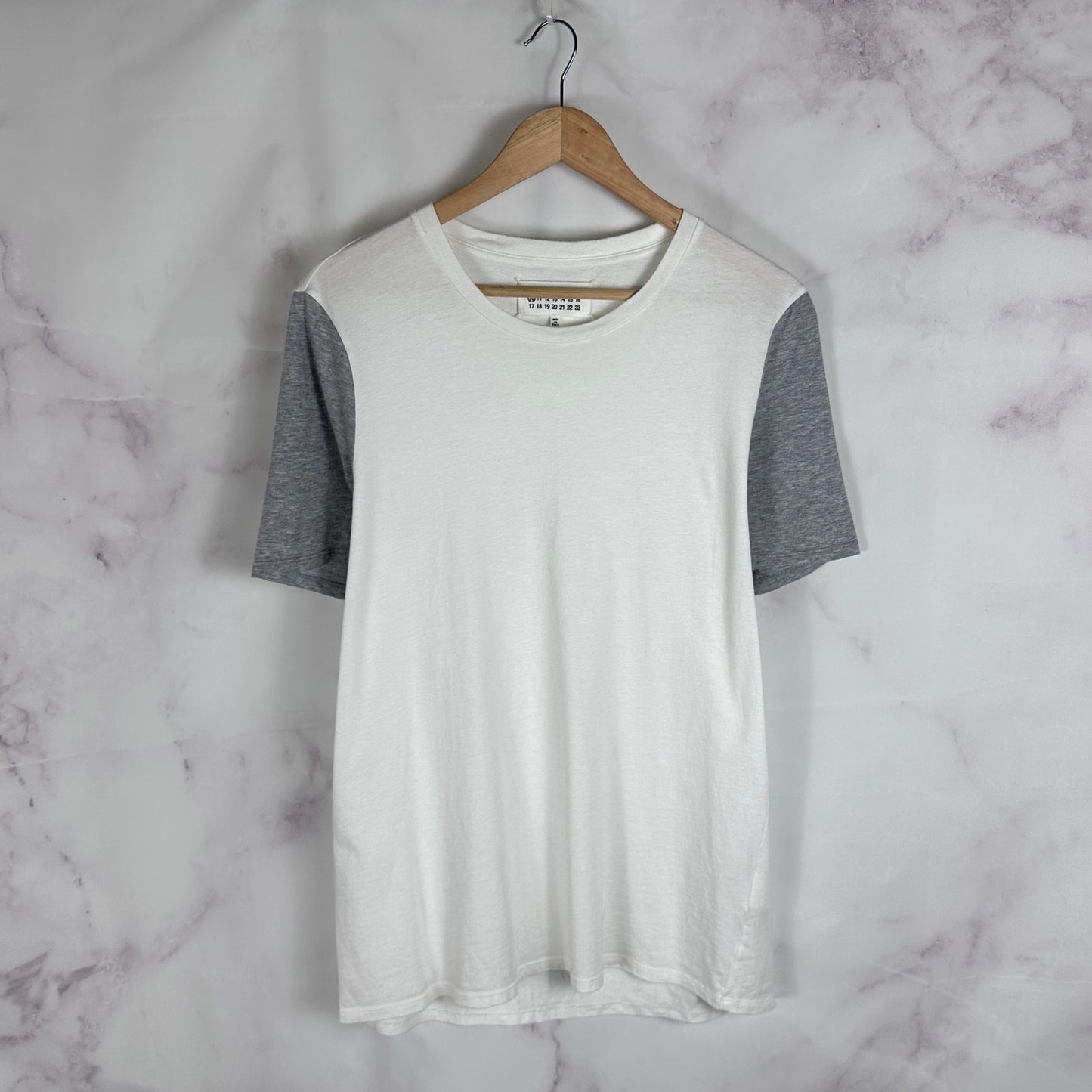Maison Margiela White/Grey Colorblock Tee