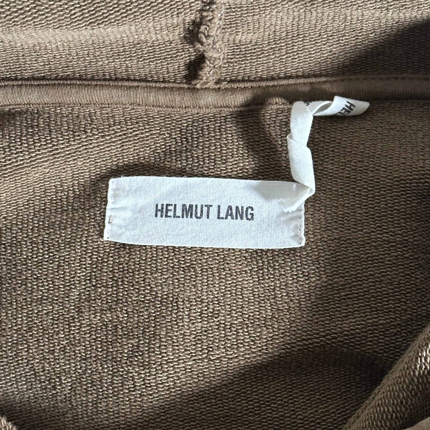 Helmut Lang Olive Double Hem Hoodie