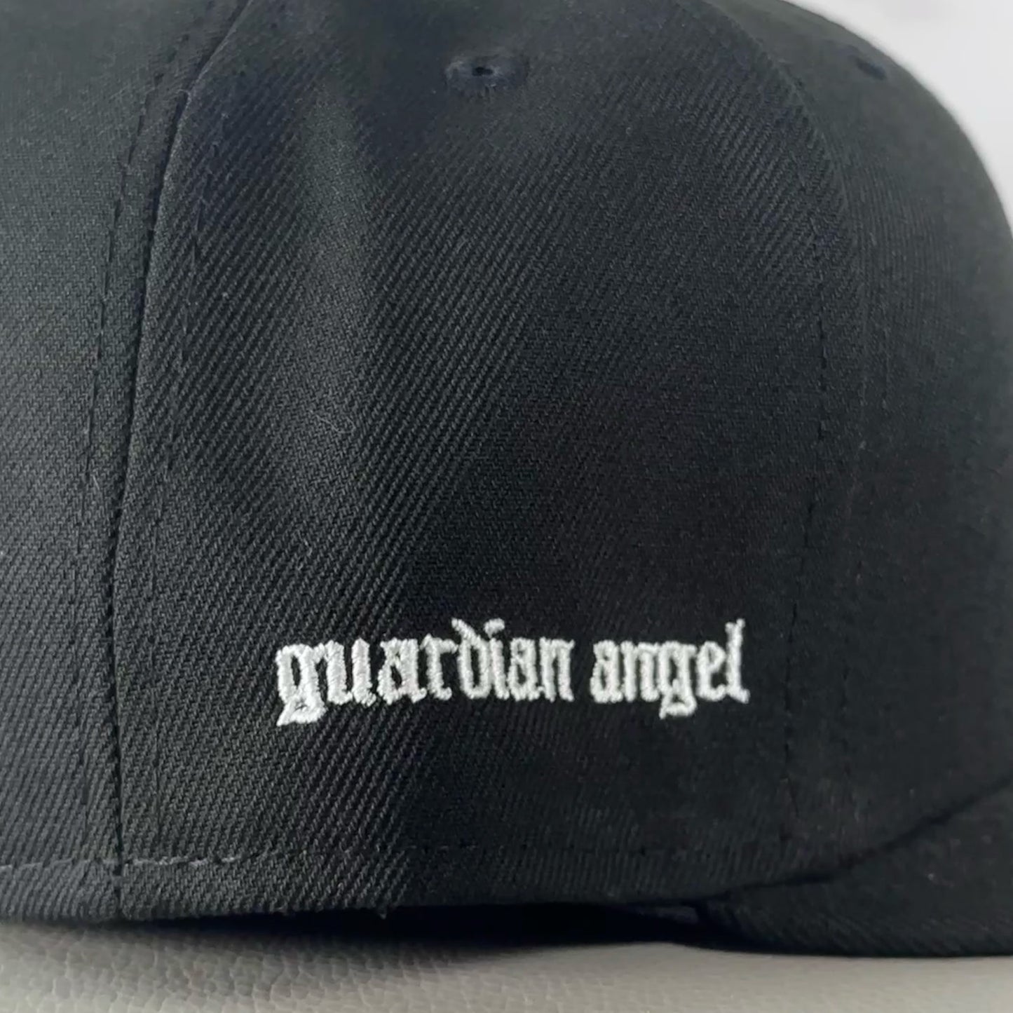 Guardian Angel New Era Blind Spot Jesus Black Fitted Hat