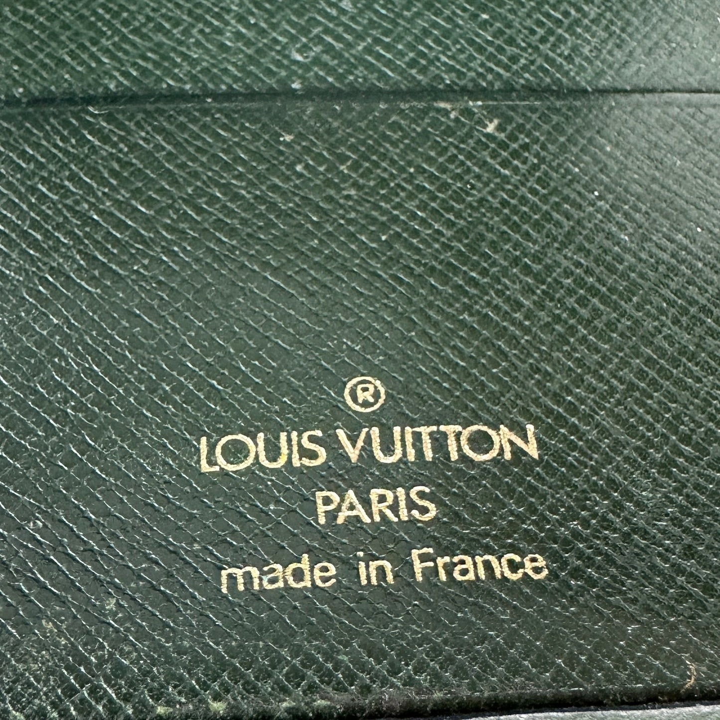 Louis Vuitton Green Leather Bifold Wallet