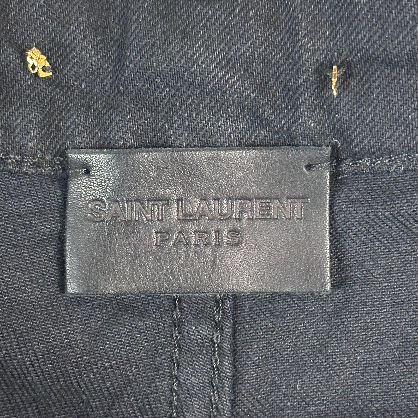 Saint Laurent Paris D04 Women's Skinny Black Denim