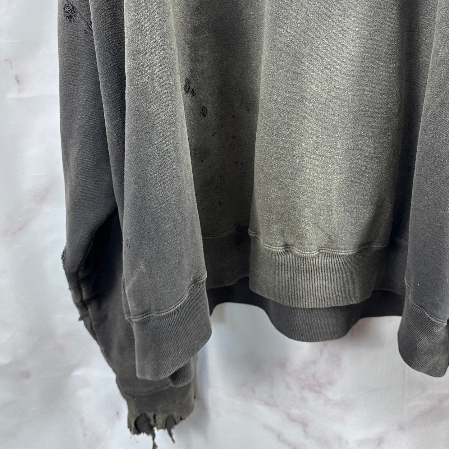 Readymade Green Double Face Thrashed Thermal Hoodie