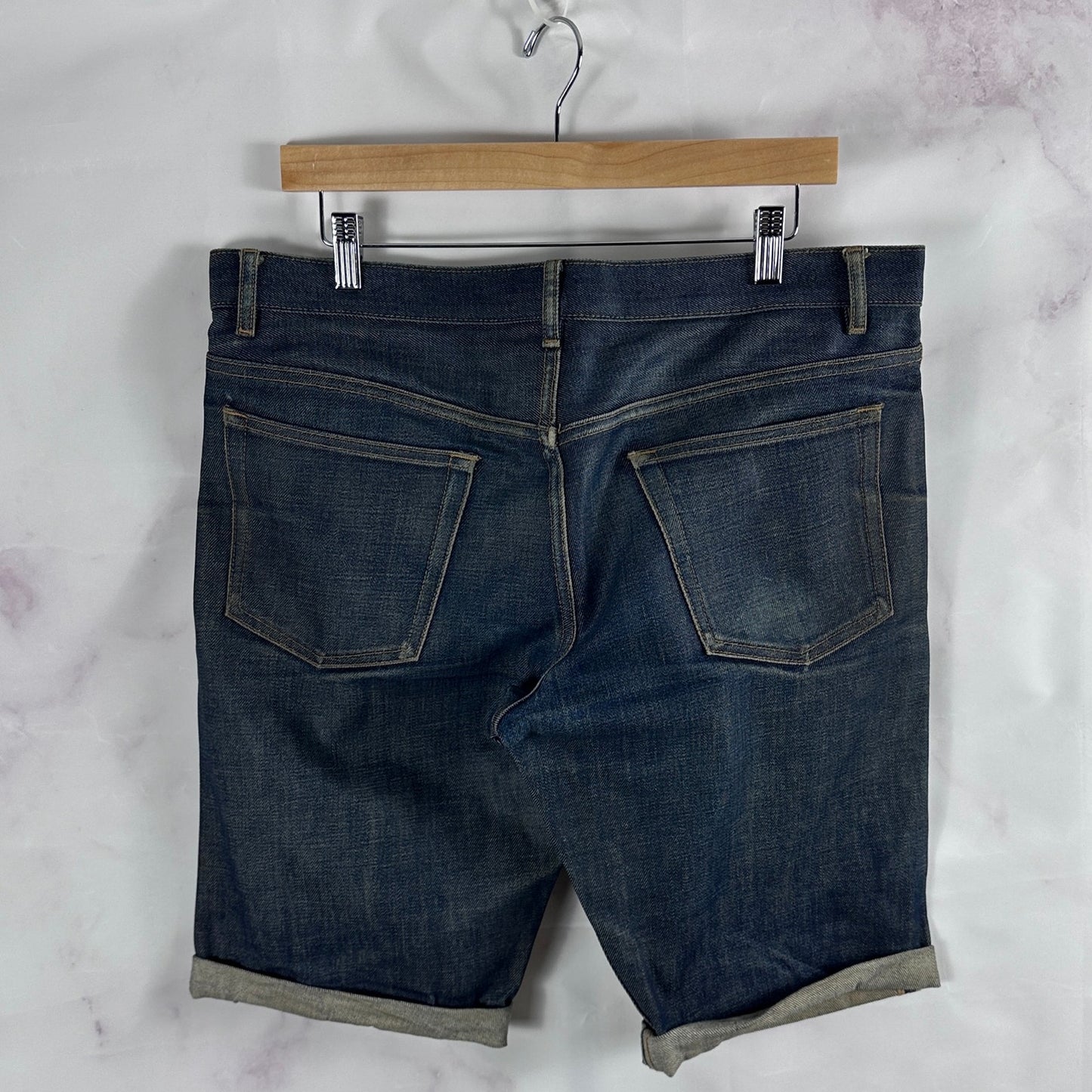 A.P.C. New Standard Jean Classique Selvedge Cutoff Denim Shorts