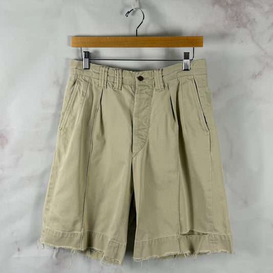 RRL Distressed Military Khaki Chino Shorts