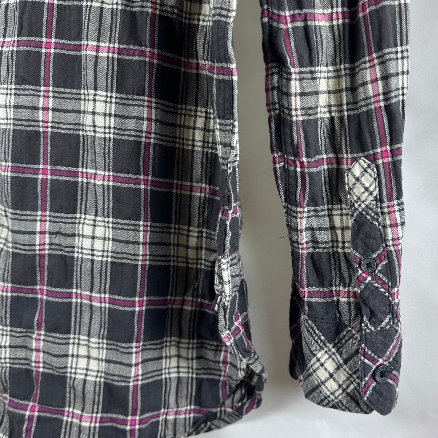 Hysteric Glamour Plaid Asymmetrical Zip-Up Flannel