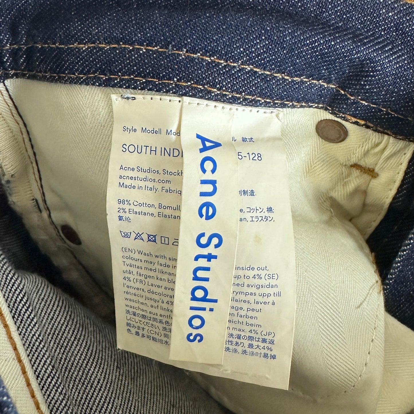 Acne Studios Bla Konst South Indigo Denim