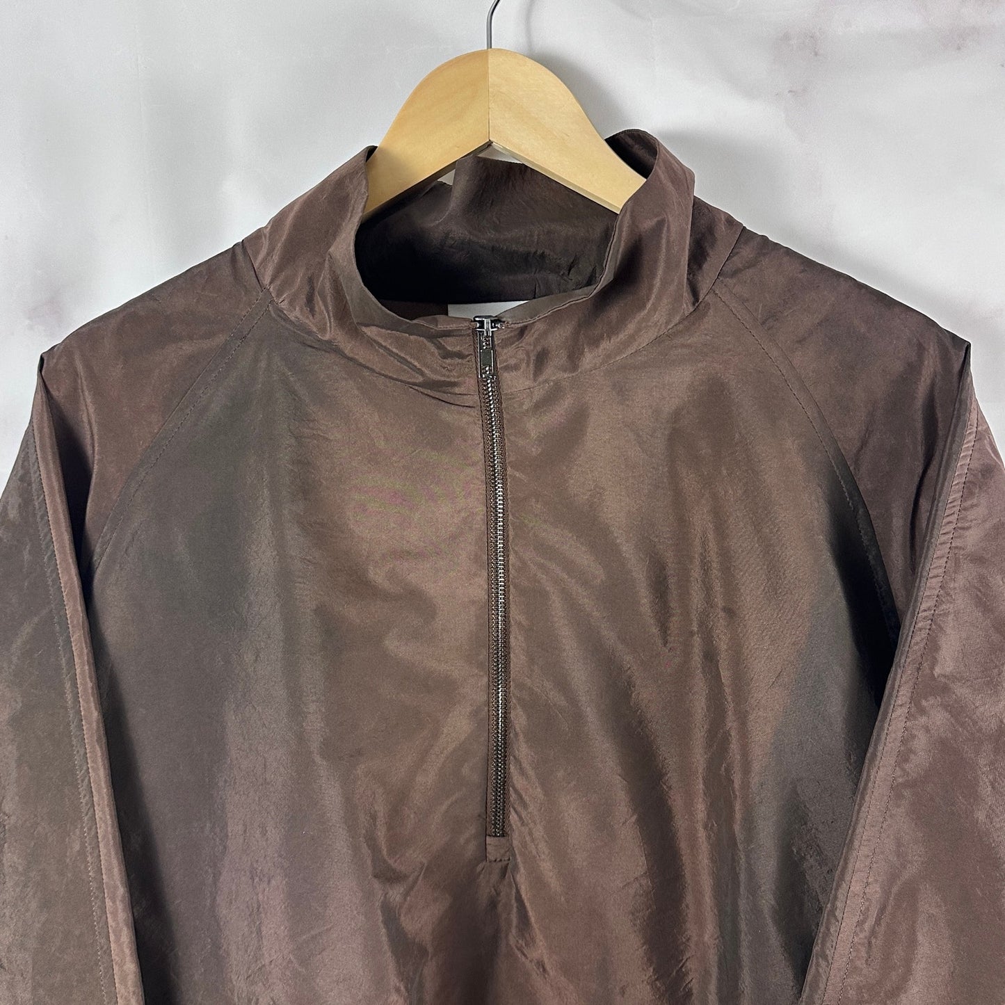 Colbo NYC Washed Burgundy Half Zip Raglan Parka