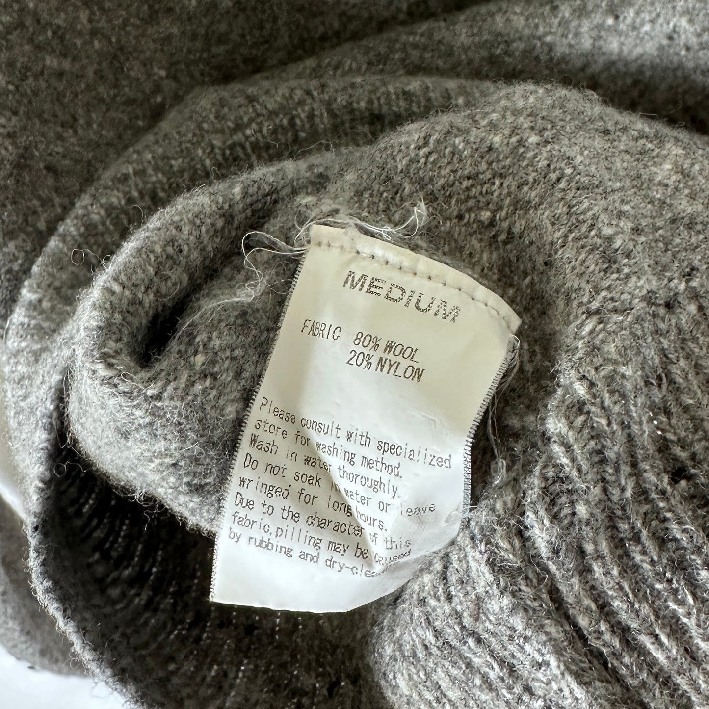 Stussy Japan Grey Knit Embroidered Sweater