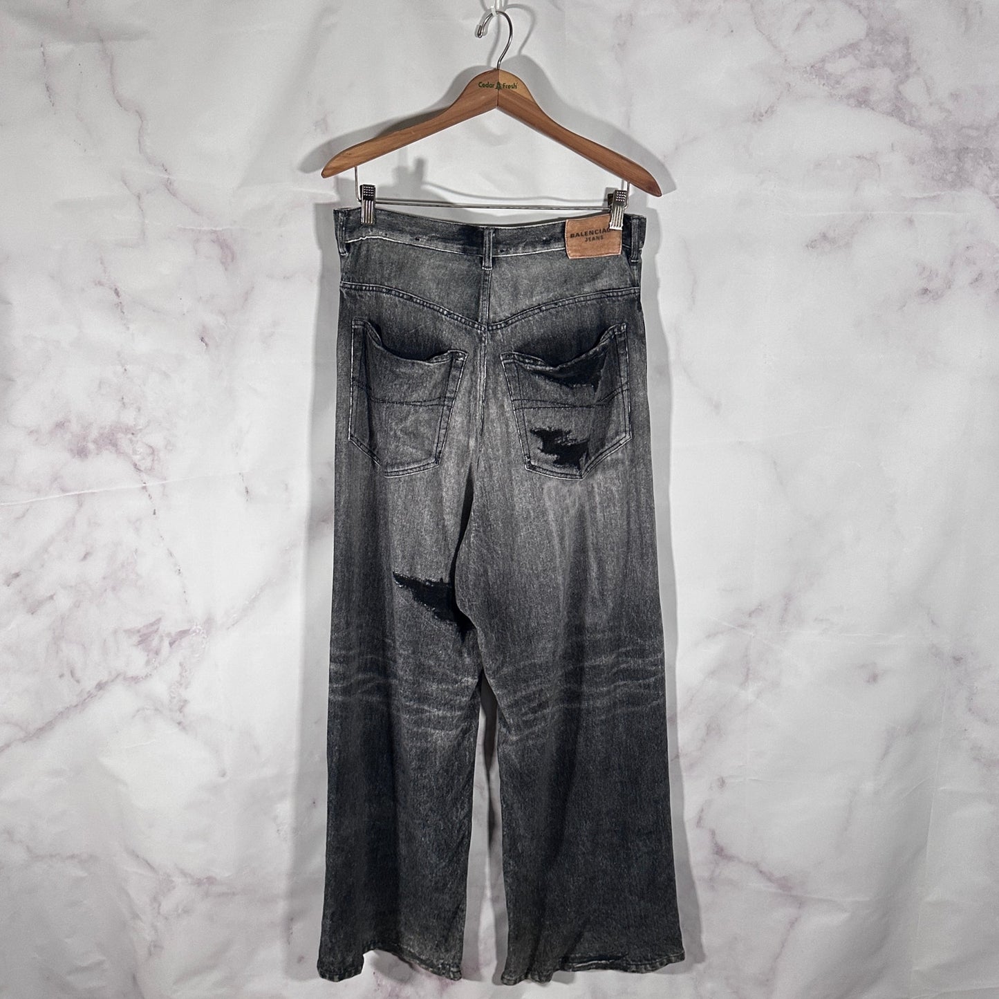 Balenciaga Trompe L’oeil Effect Distressed Grey ‘Denim’