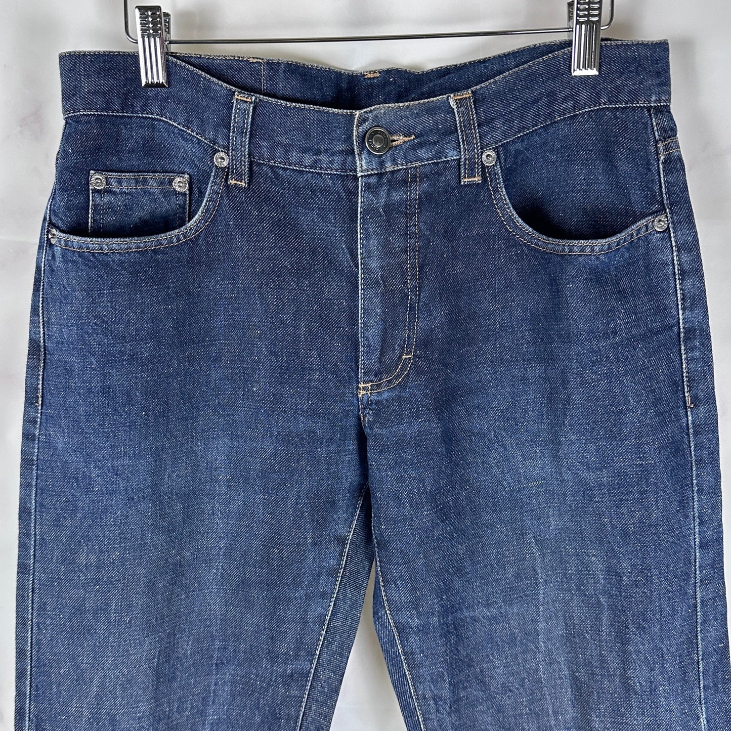 Gucci Linen Denim Blue Jeans
