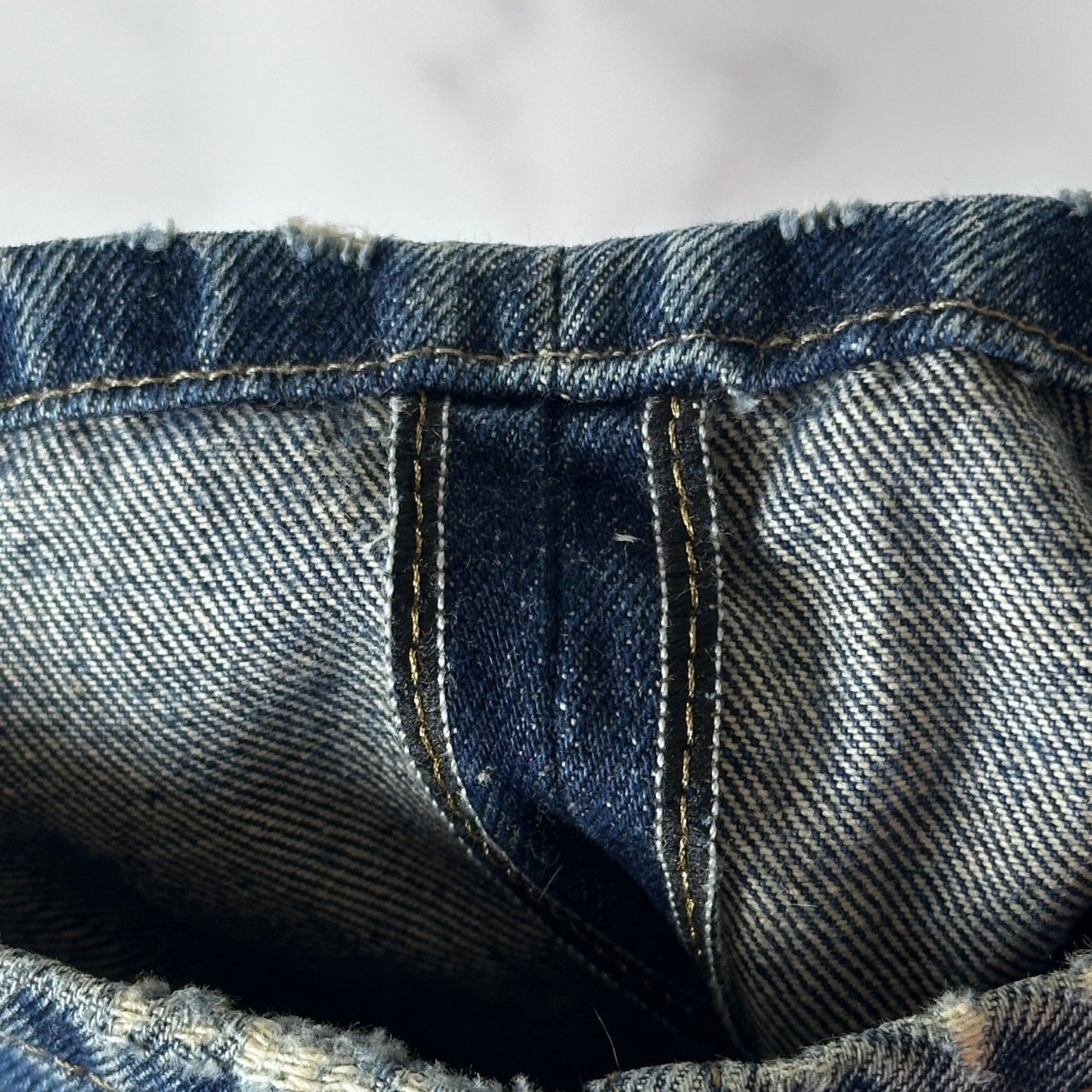 Diesel Black Gold Distressed Repaired Denim