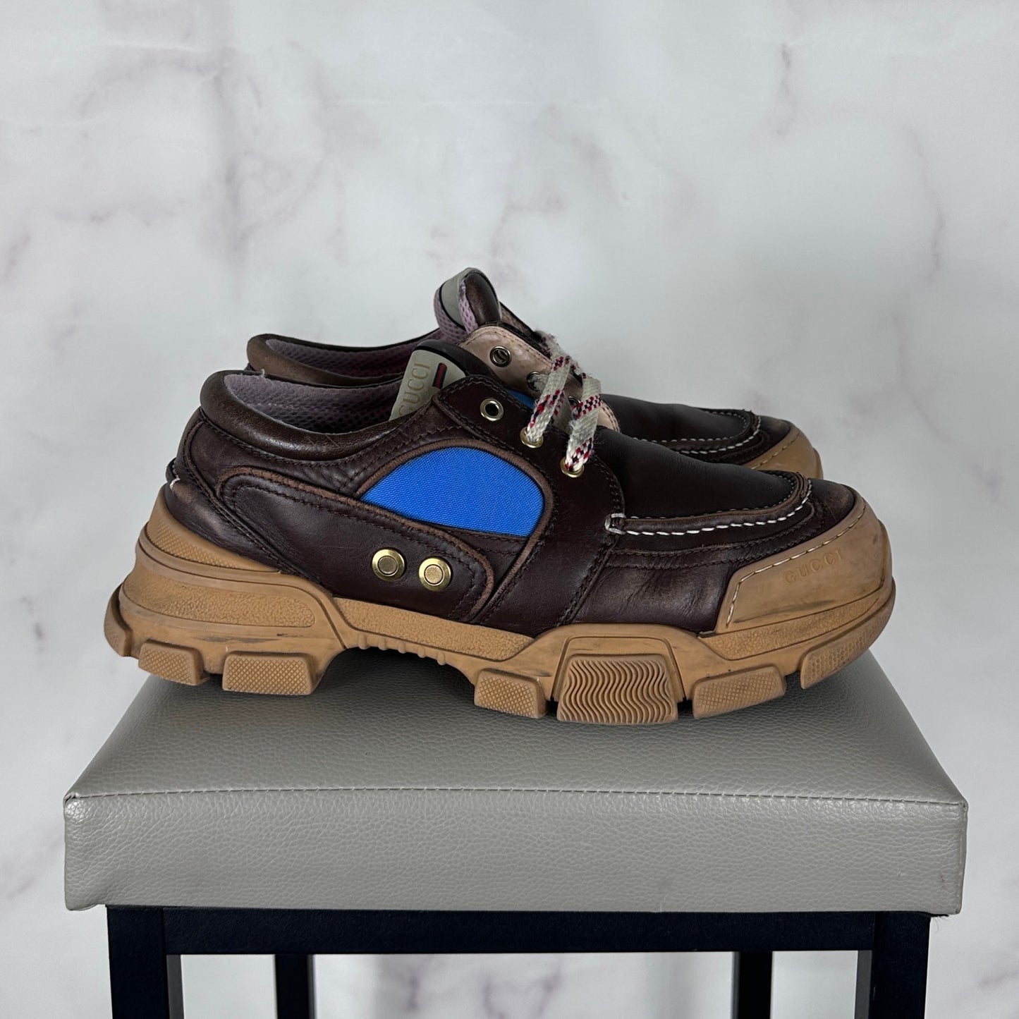 Gucci Boatrek Brown Leather Sneaker
