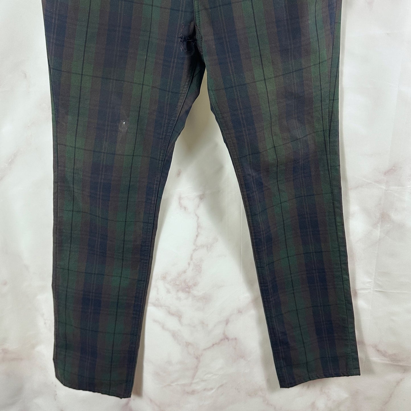 Kapital Green Plaid Buckle Back Pants