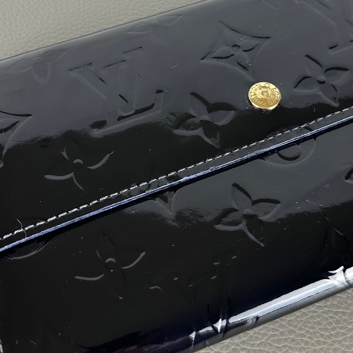 Louis Vuitton Black Monogram Vernis Patent Leather Wallet