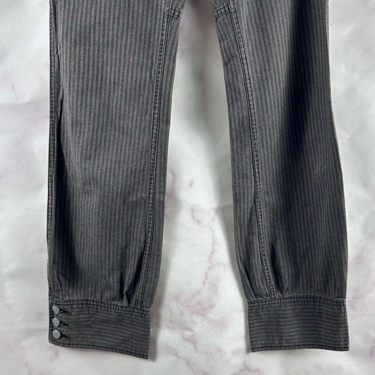 Hysteric Glamour Grey Striped Front Pocket Pants