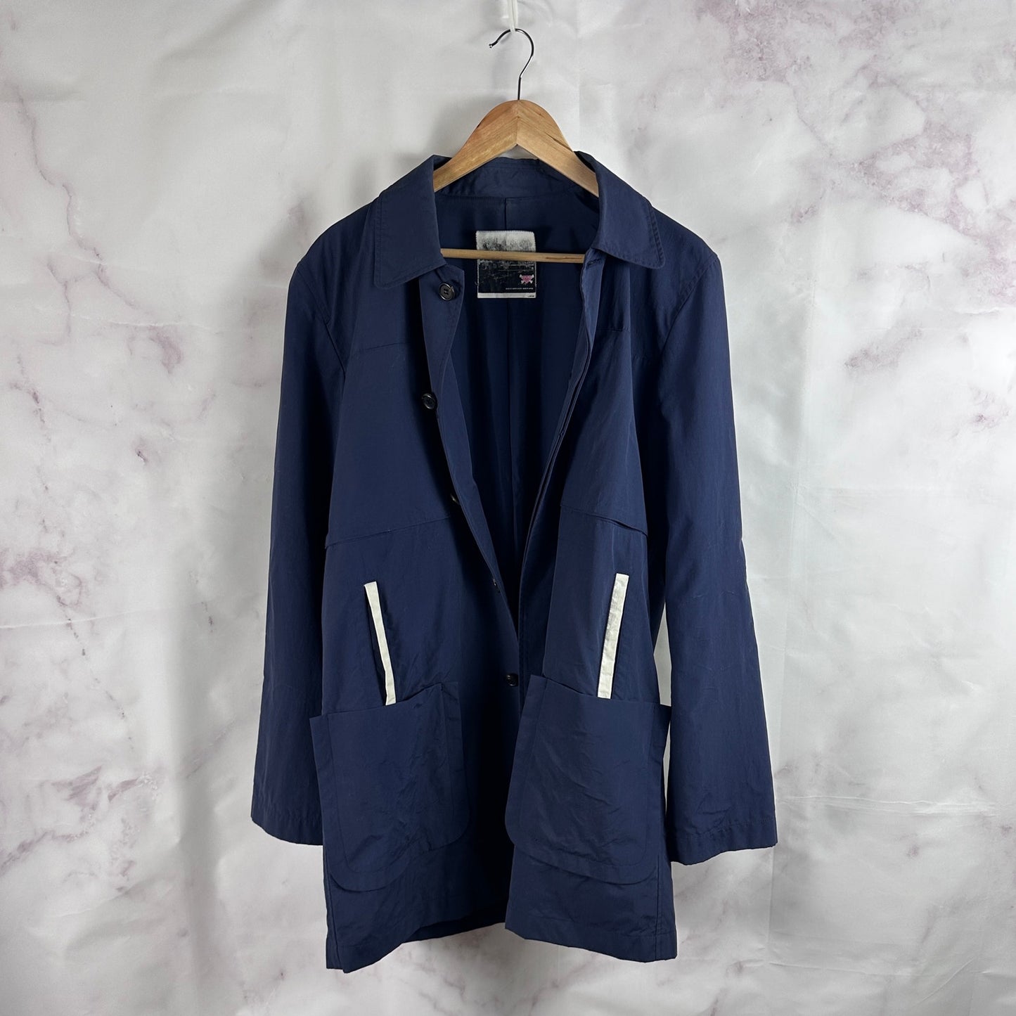 Undercover A/W01 D.A.V.F. Navy Long Coat