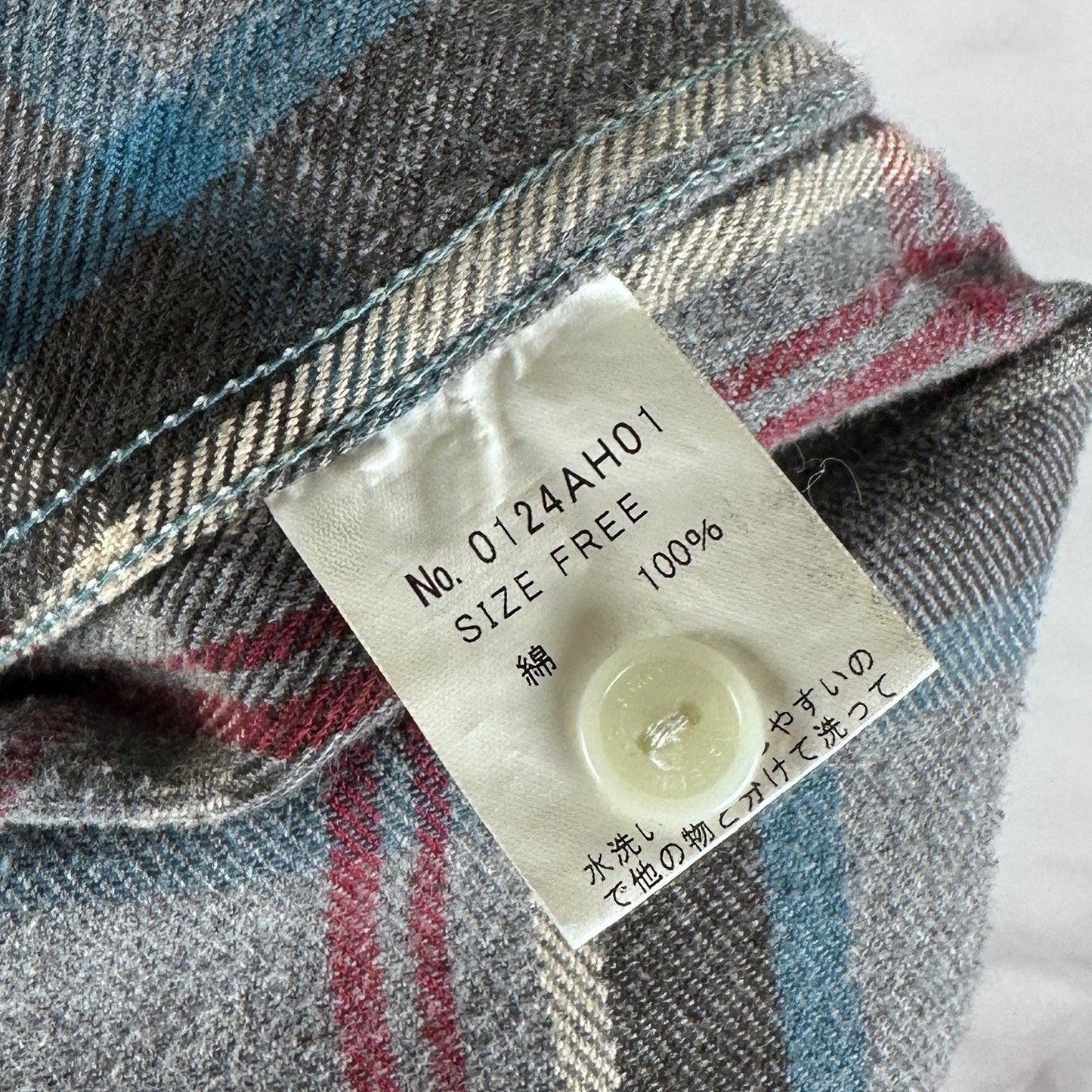 Hysteric Glamour Grey Plaid Flannel Shirt