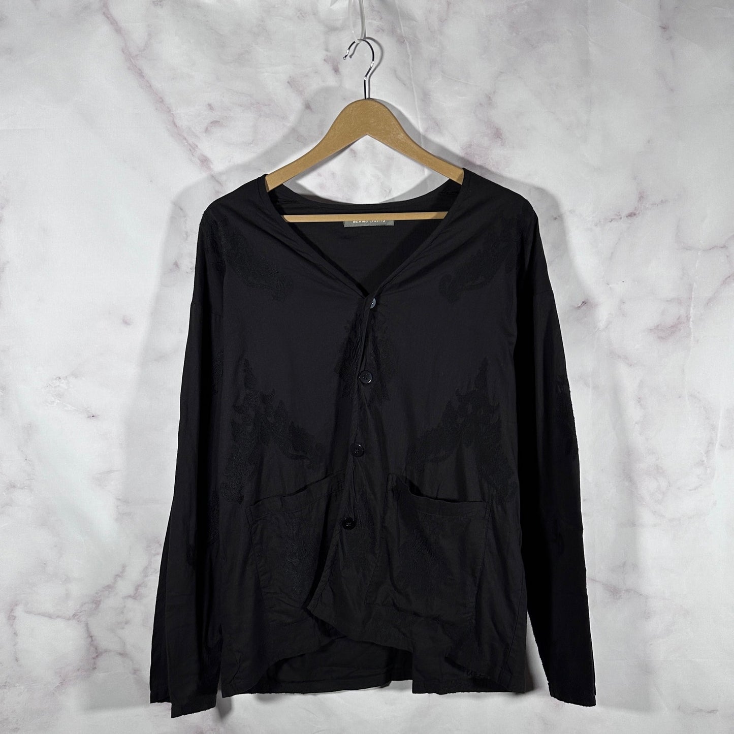Beams Lights Black Floral Light Cardigan