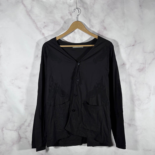 Beams Lights Black Floral Light Cardigan