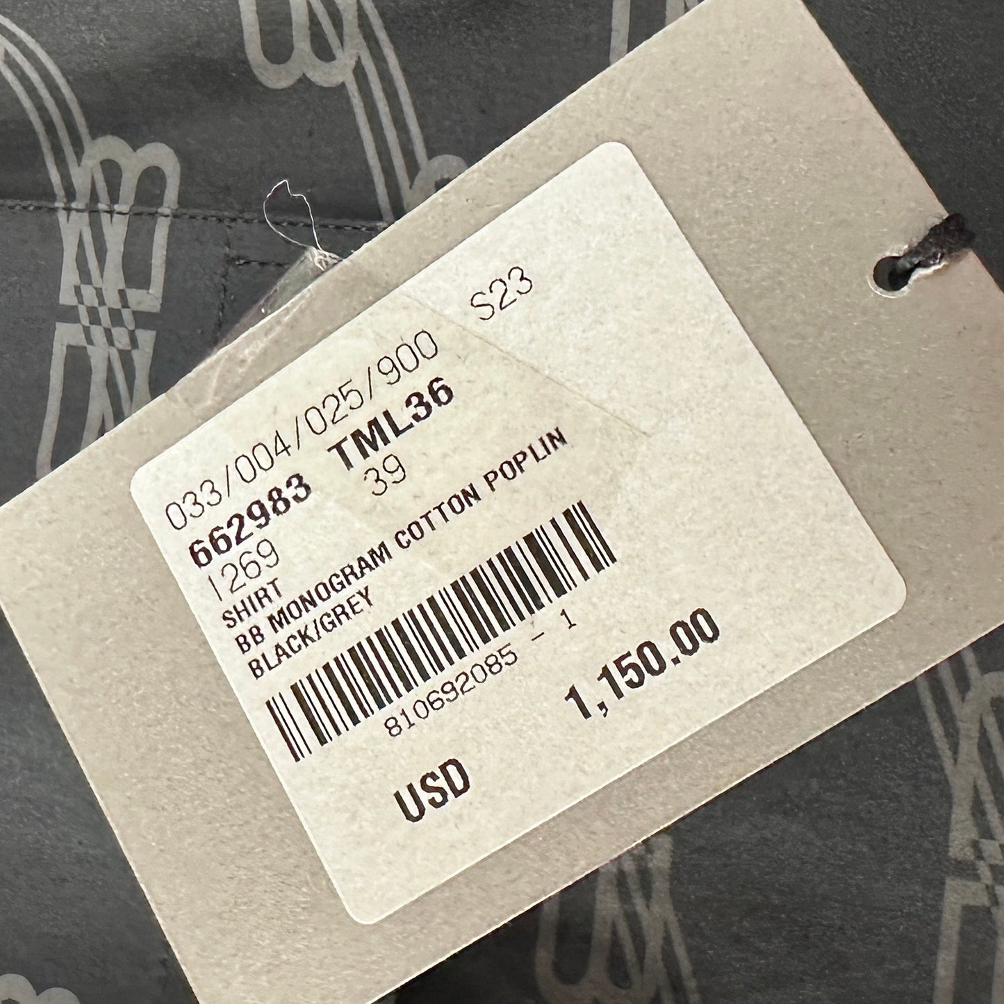 Balenciaga Monogram Black Button-Up Shirt