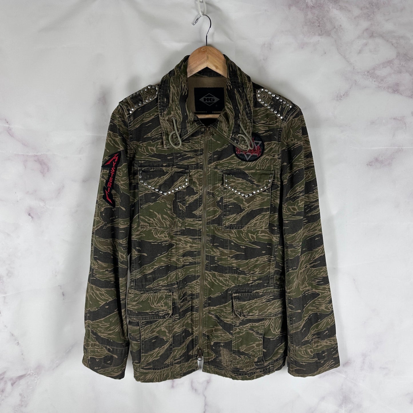 Hysteric Glamour Tiger Camo Studded Punk Field Jacket